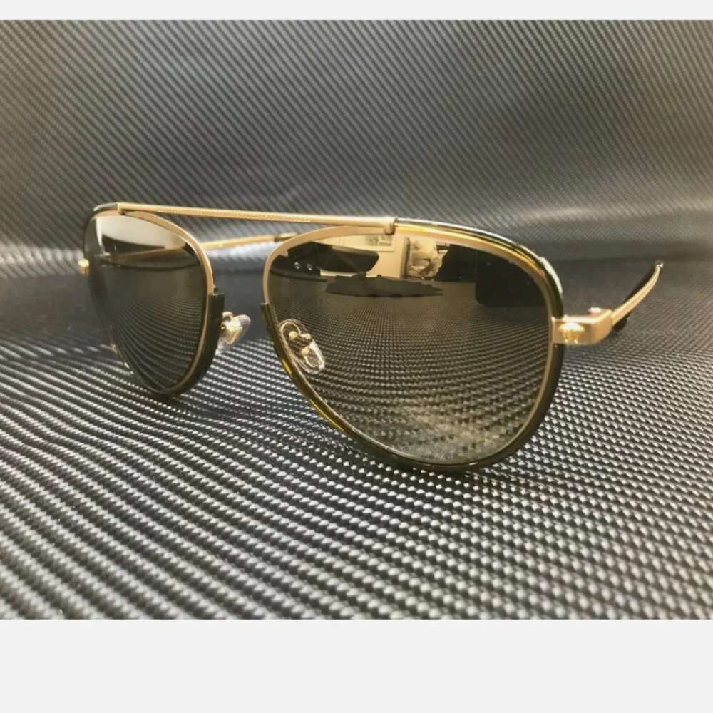 Versace Gold Mirror Gold Lens Men Sunglasses 56mm